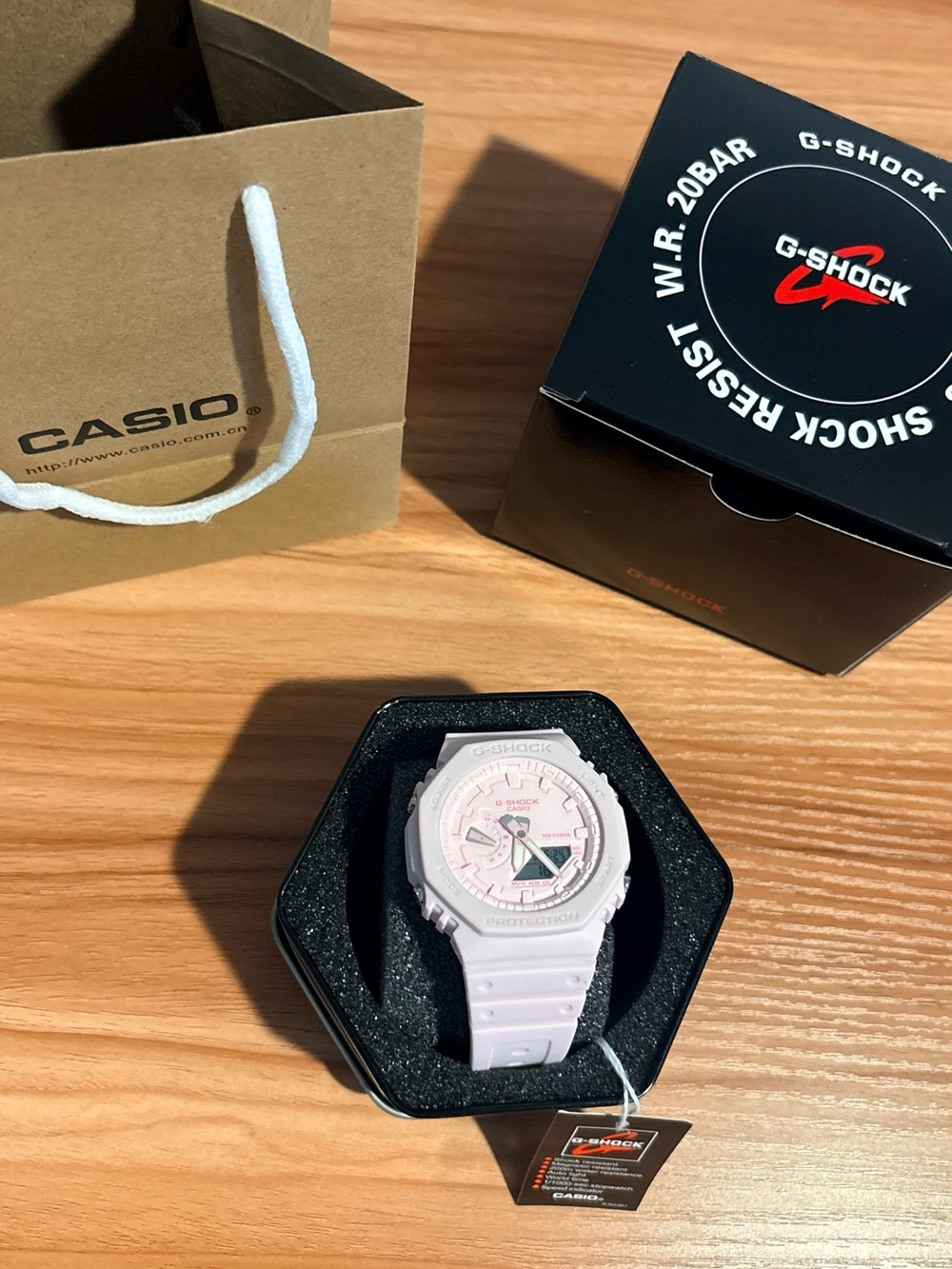 Casio G-Shock Light Pink Resin Analog-Digital Watch